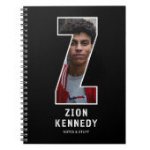 Modern "Z" Foto Initiële Monogram Notitieboek (Voorkant)