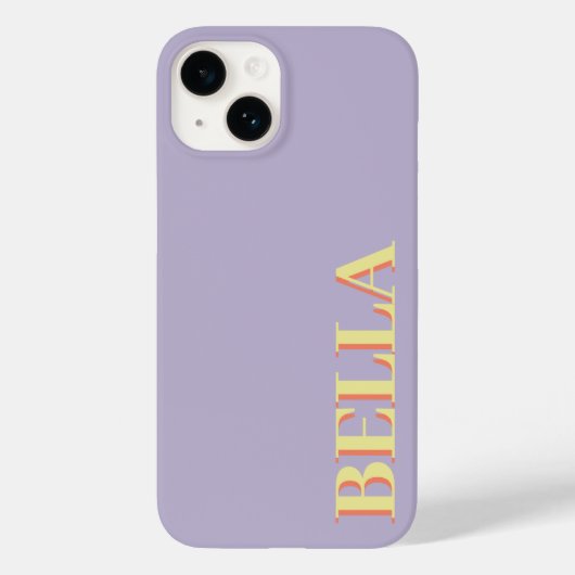 Modern zacht Paarse initiaal minimaal modern Case-Mate iPhone Case (Achterkant)