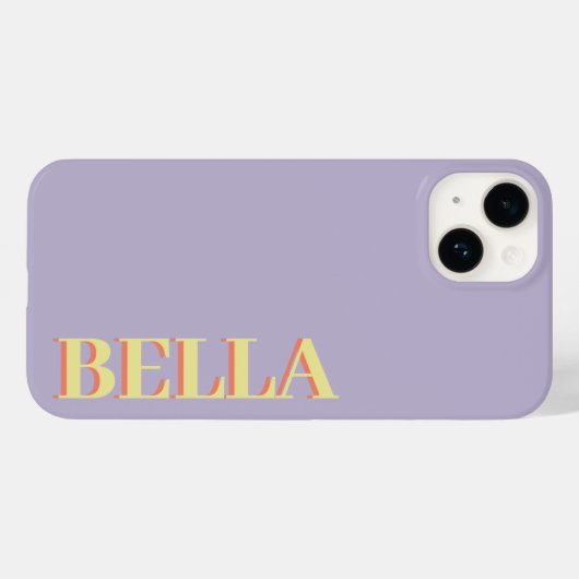 Modern zacht Paarse initiaal minimaal modern Case-Mate iPhone Case (Achterkant (horizontaal))