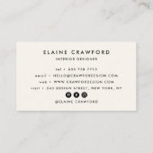 Modern zacht pastel crème marmeren agaat patroon visitekaartje (Achterkant)