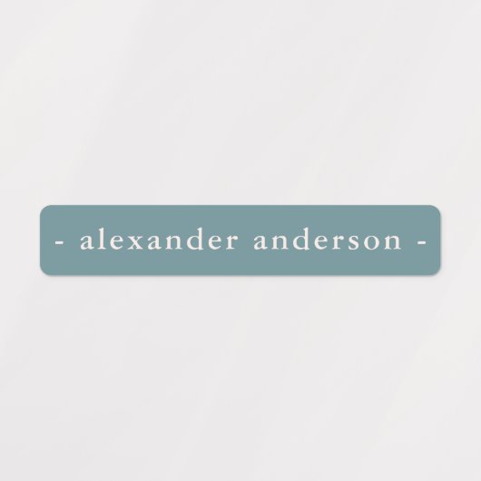 Modern Zacht Roze Blauwgroen Grijs Waterdichte Naa Labels (Design 2)