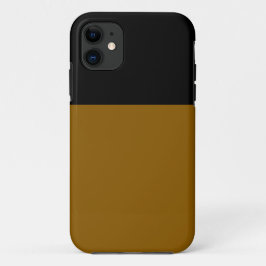 Modern Zadelbruin Zwart Naadloos Kleurblok Case-Mate iPhone Case