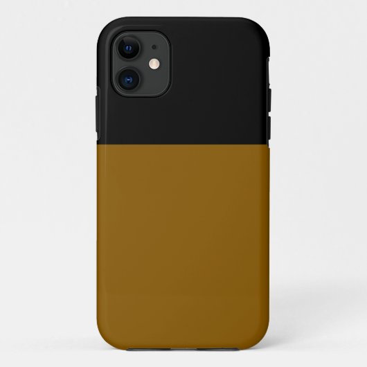 Modern Zadelbruin Zwart Naadloos Kleurblok Case-Mate iPhone Case (Achterkant)