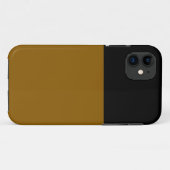Modern Zadelbruin Zwart Naadloos Kleurblok Case-Mate iPhone Case (Achterkant (horizontaal))