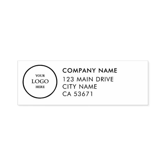Modern zakelijk adres met professioneel logo zelfinktende stempel (Design)