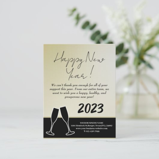 Modern Zakelijk Bedrijfs Gelukkig Nieuwjaar 2023  Feestdagenkaart (Staand voorkant)