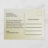 Modern Zakelijk Bedrijfs Gelukkig Nieuwjaar 2023  Feestdagenkaart (Achterkant)