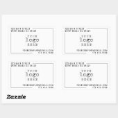 Modern Zakelijk Bedrijfslogo op Maat Rechthoekige Sticker (Vel)