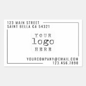 Modern Zakelijk Bedrijfslogo op Maat Rechthoekige Sticker (Voorkant)