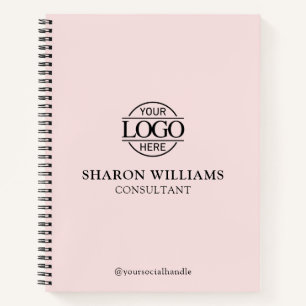 Modern Zakelijk Bedrijfslogo Professioneel Gebrand Notitieboek