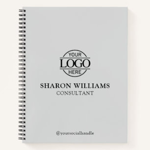 Modern Zakelijk Bedrijfslogo Professioneel Gebrand Notitieboek