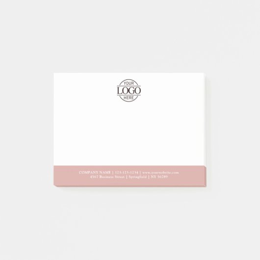Modern Zakelijk Bedrijfslogo Promotioneel Post-it® Notes (Voorkant)