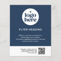 Modern Zakelijk Blauw Aangepast Logo QR Code Zakel