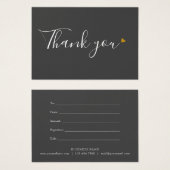 Modern Zakelijk Cadeau Certificaat Bedankt Hart Visitekaartje (Voorkant /achterkant)