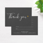 Modern Zakelijk Cadeau Certificaat Bedankt Hart Visitekaartje (Bureau)