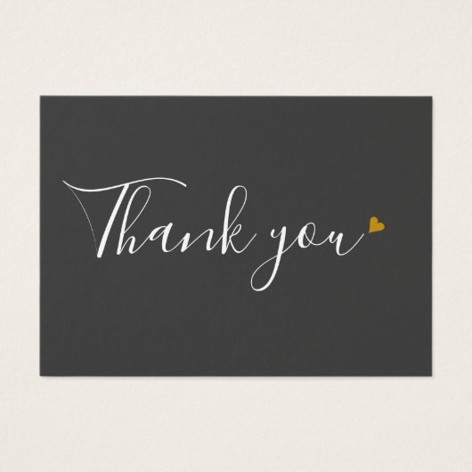 Modern Zakelijk Cadeau Certificaat Bedankt Hart Visitekaartje (Voorkant)