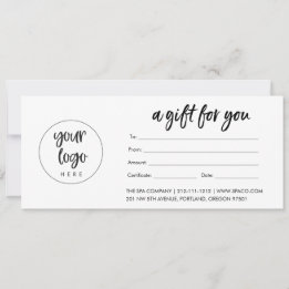 Modern Zakelijk Cadeau Certificaat (Matte)