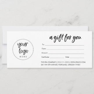 Modern Zakelijk Cadeau Certificaat (Matte)