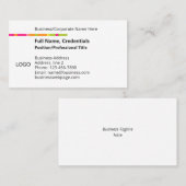 Modern Zakelijk Corporate Logo Kleur, Zwart Wit Visitekaartje (Voorkant / Achterkant)