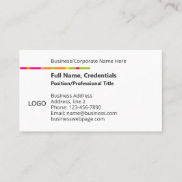 Modern Zakelijk Corporate Logo Kleur, Zwart Wit Visitekaartje