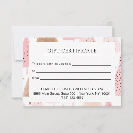 MODERN ZAKELIJK KERSTCERTIFICAAT cadeau voor u (Achterkant)