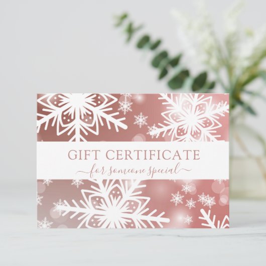 MODERN ZAKELIJK KERSTCERTIFICAAT cadeau voor u (Staand voorkant)