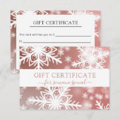 MODERN ZAKELIJK KERSTCERTIFICAAT cadeau voor u (Voorkant / Achterkant)