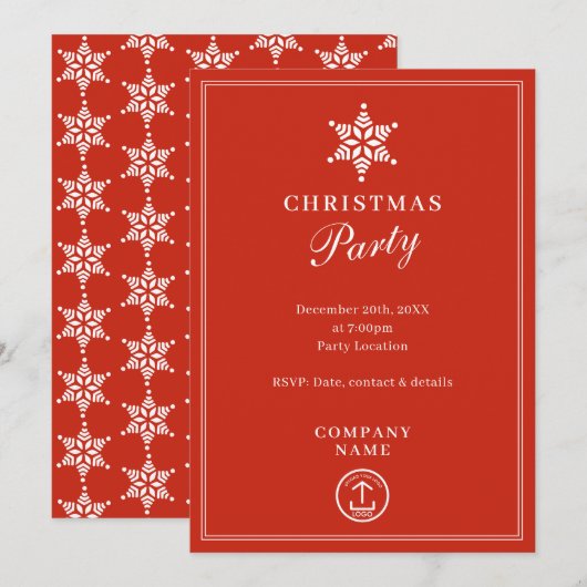 Modern zakelijk kerstfeest kaart (Voorkant / Achterkant)
