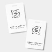 Modern Zakelijk Logo | Aangepast Ontwerp voor Pers Badge (Voor- en achterkant)