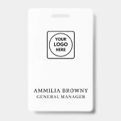 Modern Zakelijk Logo | Aangepast Ontwerp voor Pers Badge (Achterkant)