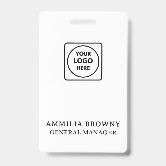 Modern Zakelijk Logo | Aangepast Ontwerp voor Pers Badge (Voorzijde)