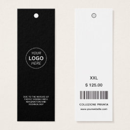 Modern zakelijk logo barcode winkel prijskaartjes mini visitekaartjes