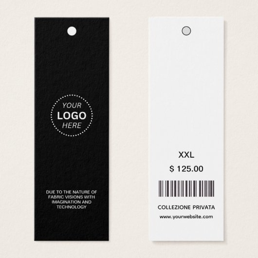 Modern zakelijk logo barcode winkel prijskaartjes mini visitekaartjes (Voorkant /achterkant)