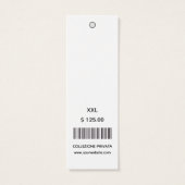 Modern zakelijk logo barcode winkel prijskaartjes mini visitekaartjes (Achterkant)
