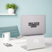 Modern Zakelijk Logo Bedrijfsleider Laptop Sticker (Laptop op bureau)