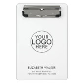 Modern zakelijk logo en adres mini klembord (Voorkant)