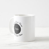 Modern Zakelijk Logo en Gepersonaliseerde Tekst Koffiemok (Voorkant links)
