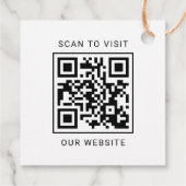 Modern Zakelijk Logo en QR-code op Maat Bedankjes Labels (Achterkant)