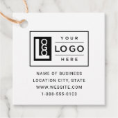 Modern Zakelijk Logo en QR-code op Maat Bedankjes Labels (Voorkant)