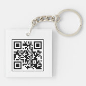 Modern Zakelijk Logo en QR-code op maat Sleutelhanger (Achterkant)