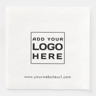 Modern zakelijk logo en website aangepast papier servet