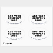 Modern zakelijk logo en website op maat ovale sticker (Vel)
