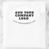 Modern zakelijk logo en website op maat ovale sticker (Tas)