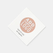 Modern zakelijk Logo- en website papier Servet (Hoek)