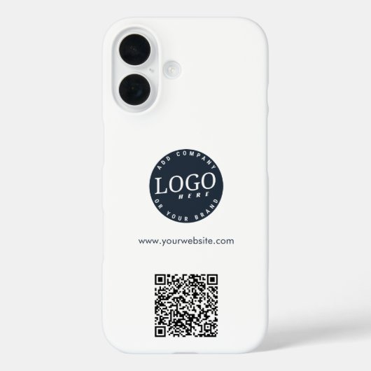 Modern zakelijk logo en website QR-code medewerker Case-Mate iPhone Case (Achterkant)