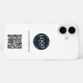 Modern zakelijk logo en website QR-code medewerker Case-Mate iPhone Case (Achterkant (horizontaal))