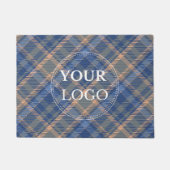 Modern zakelijk logo geruite patroon promotie deurmat (Voorkant)
