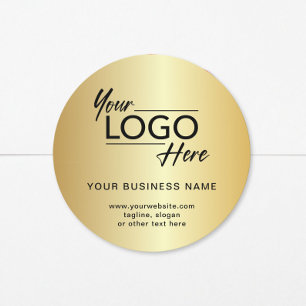 Modern Zakelijk Logo Goud Ronde Sticker