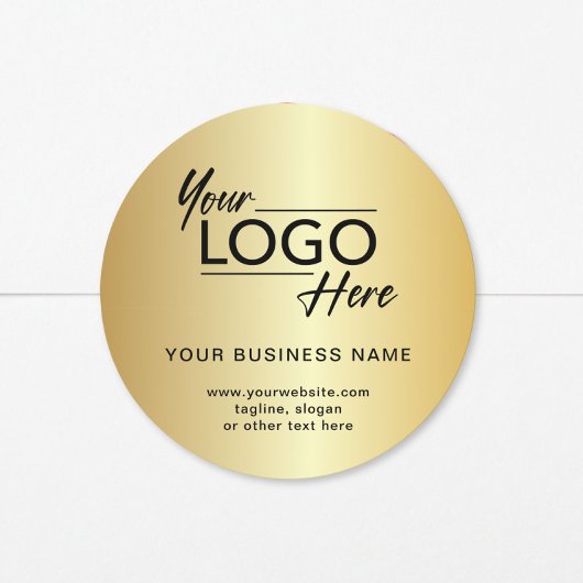 Modern Zakelijk Logo Goud Ronde Sticker