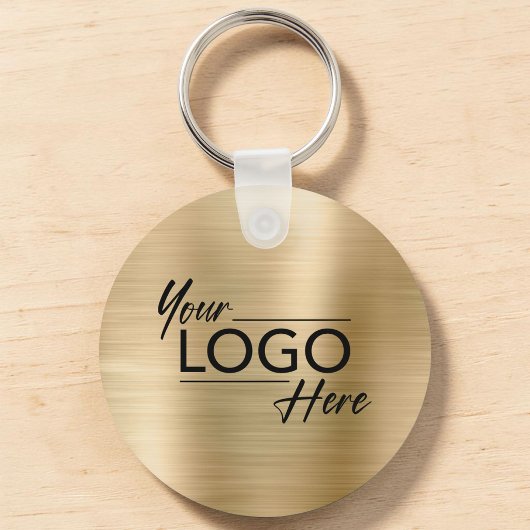 Modern Zakelijk Logo Goud Sleutelhanger